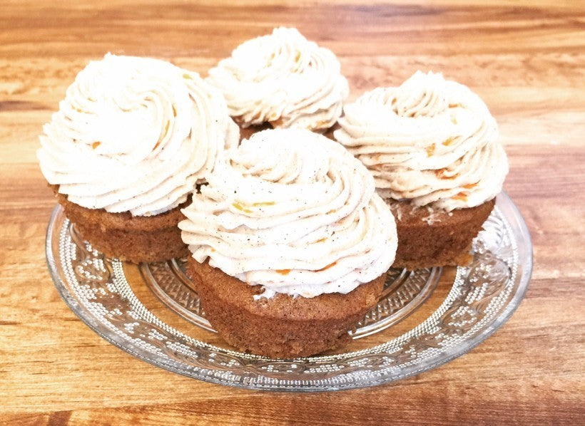 Fresh Pumpkin Cupcakes with Pumpkin Frosting