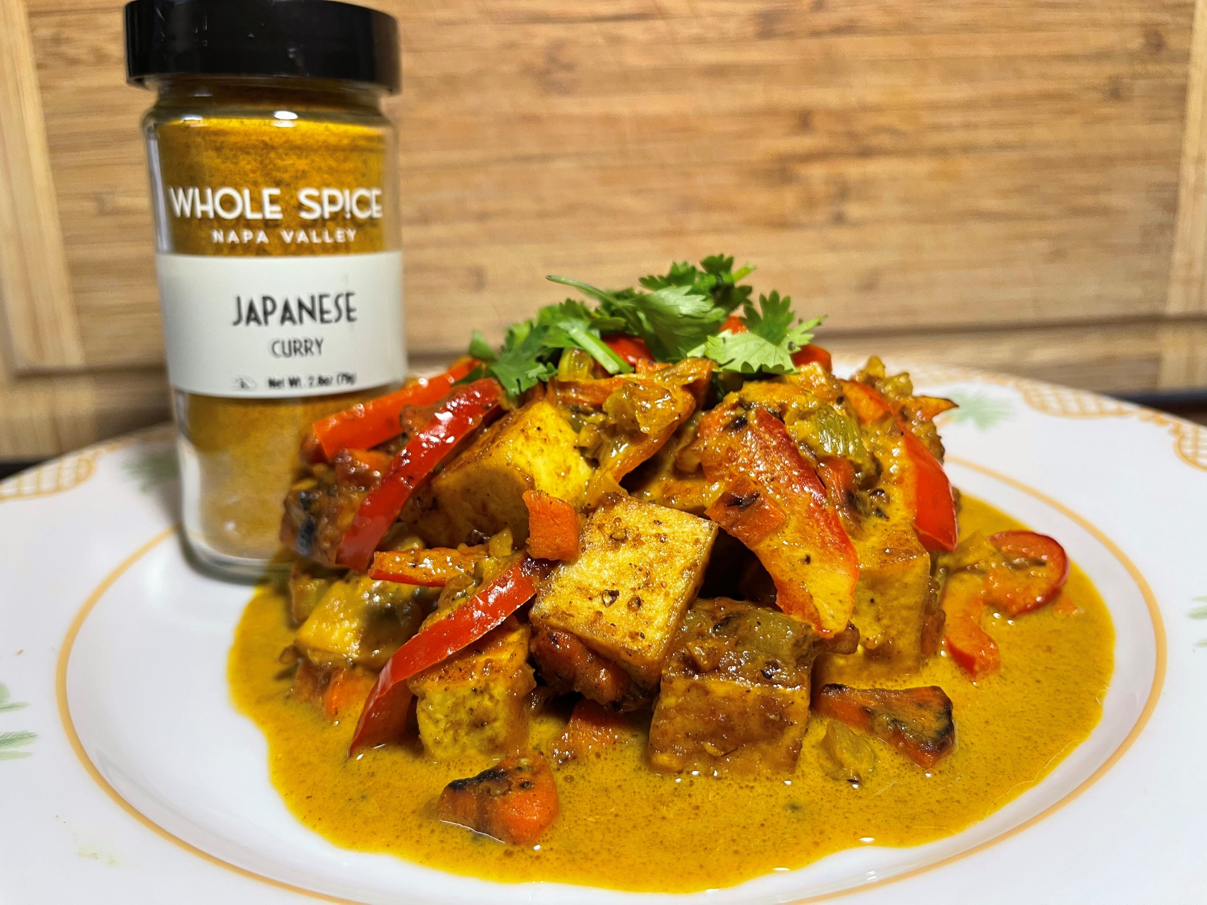 Tofu with Orange Coconut Curry Sauce