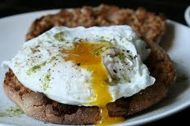 Poached Eggs with Matcha Sea Salt