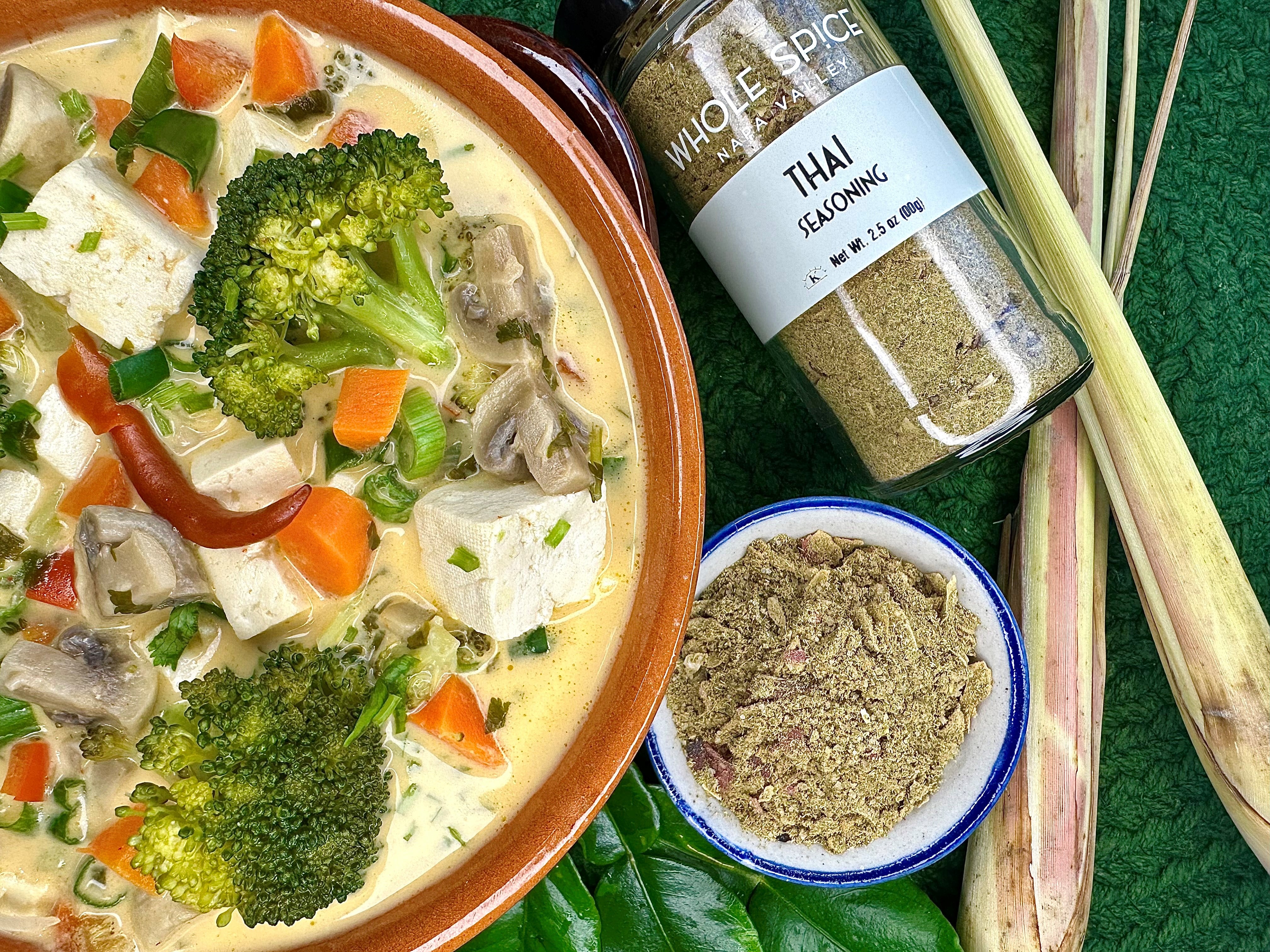 Thai Coconut Soup with Tofu and Vegetables