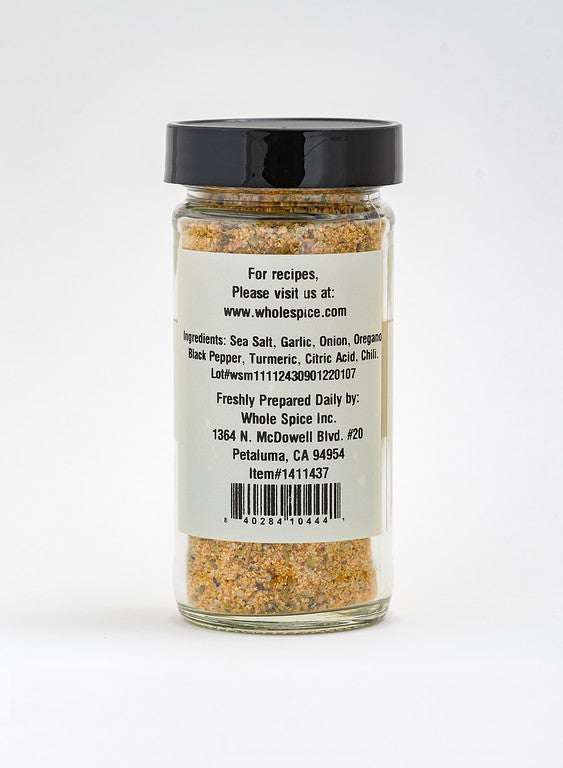 Whole Spice Inc. Adobo Seasoning comes in a labeled jar and is perfect for meat rubs, crafted with NO MSG.