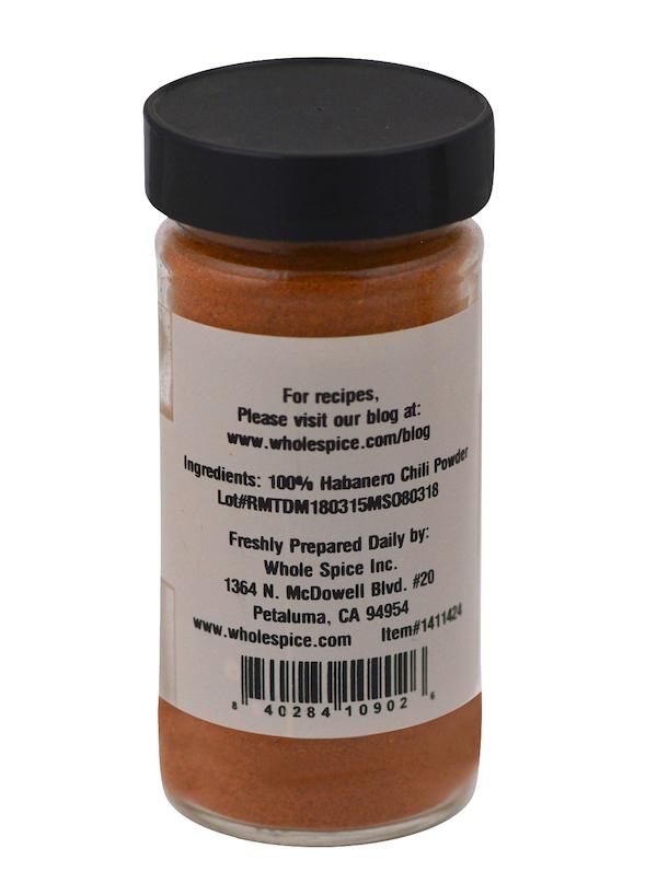 Whole Spice Inc. Habanero Chili Powder delivers intense flavor and fiery heat, made from one of the world’s hottest chilies.