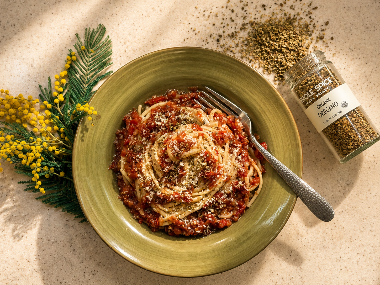 Linguini Pasta with Fresh Tomato Sauce