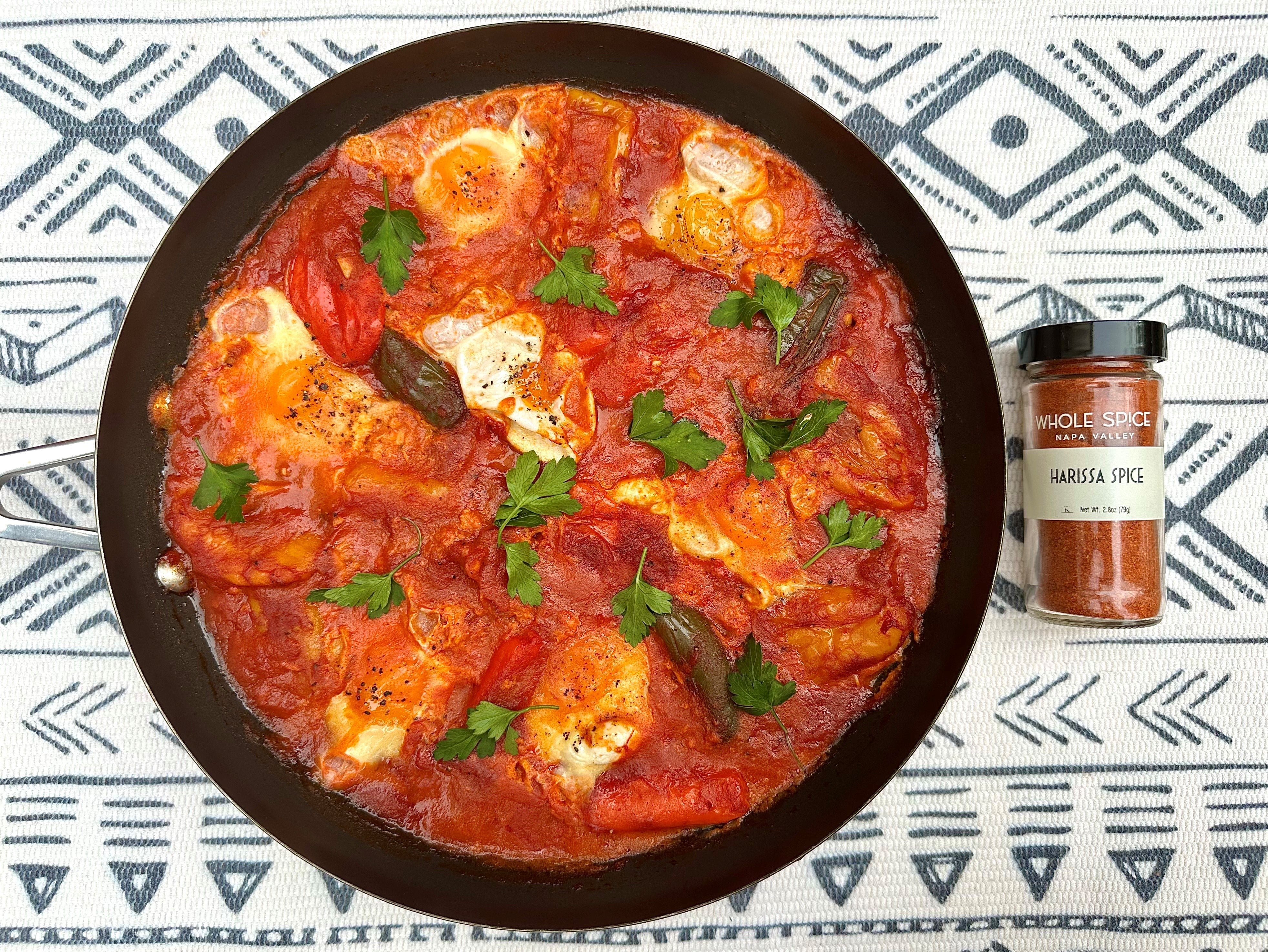 Simple Moroccan Tomatoes & Eggs Breakfast