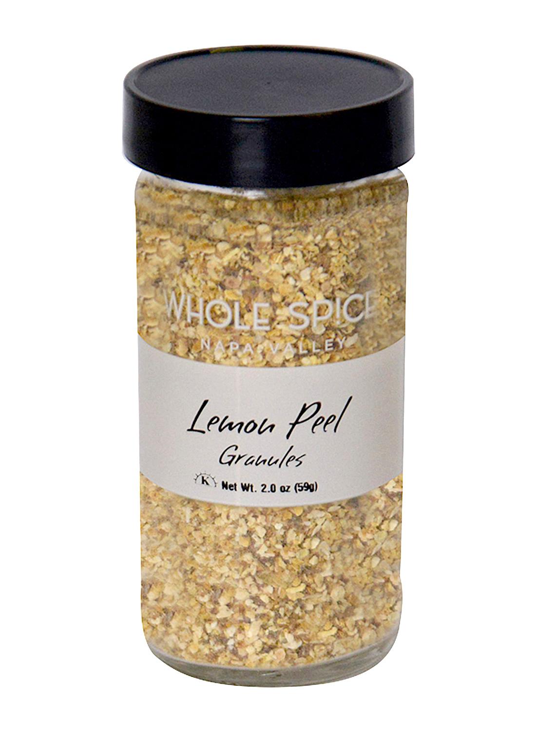 Whole Spice Inc. Lemon Peel Granules are perfect for adding a zesty touch to your baking recipes.