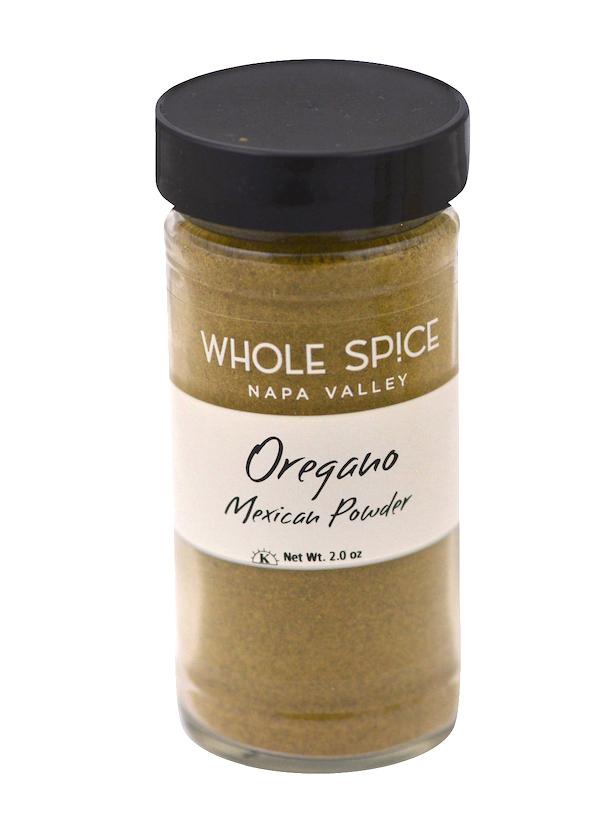 Whole Spice Inc. Mexican Oregano Powder is a flavorful Mexican herb perfect for seasoning bean dishes and enhancing your favorite recipes.